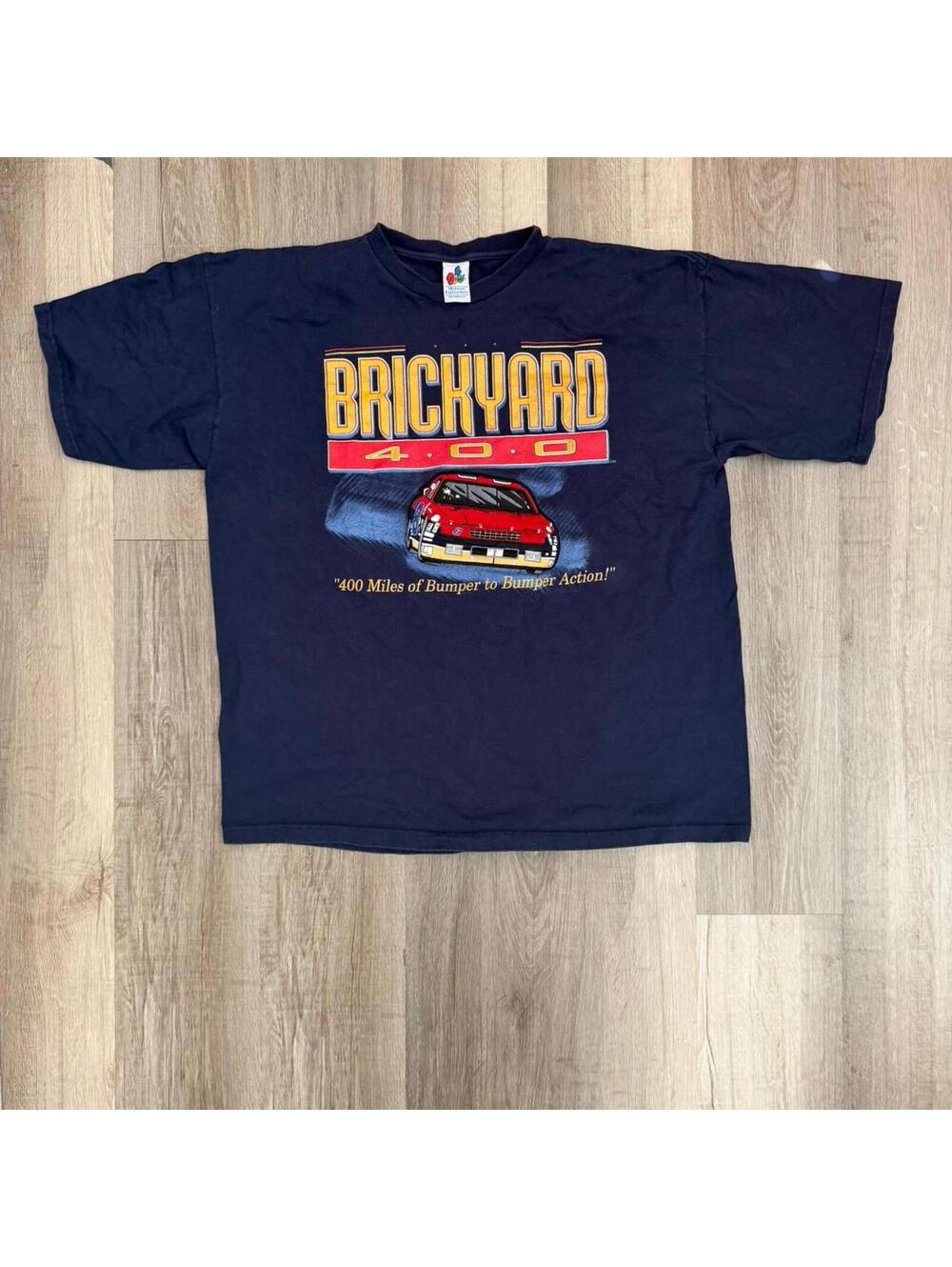 Vintage Navy Brickyard 400 blue NASCAR size XXL Brickyard 400 tee